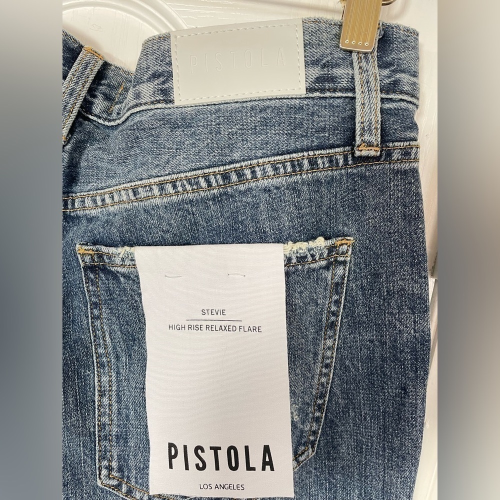 PISTOLA Stevie Pulse High Rise Relaxed Flare Jeans - Picture 14 of 16
